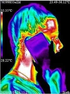 Thermal image before the EMF filter